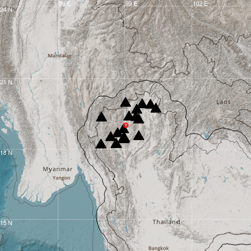 Epicenter map