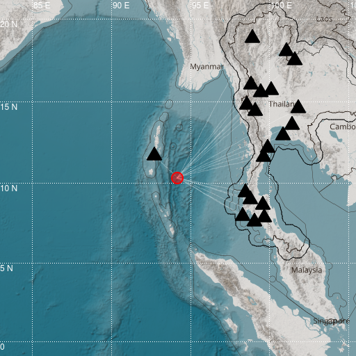 Epicenter map