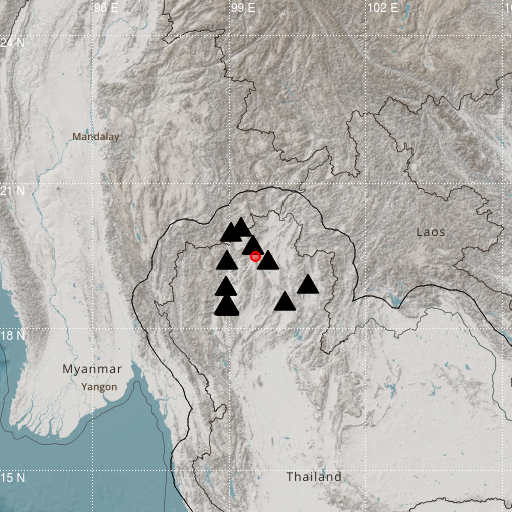 Epicenter map