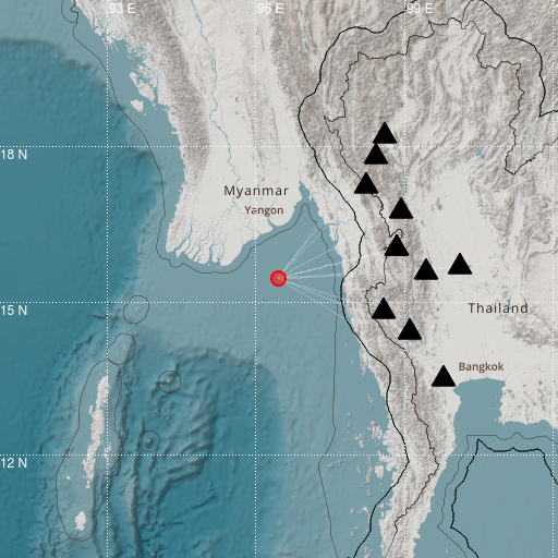 Epicenter map