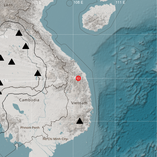 Epicenter map