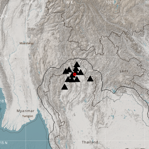 Epicenter map