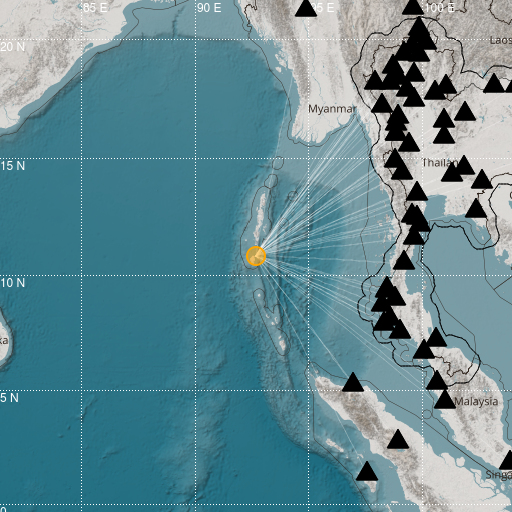 Epicenter map