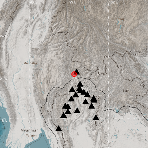 Epicenter map