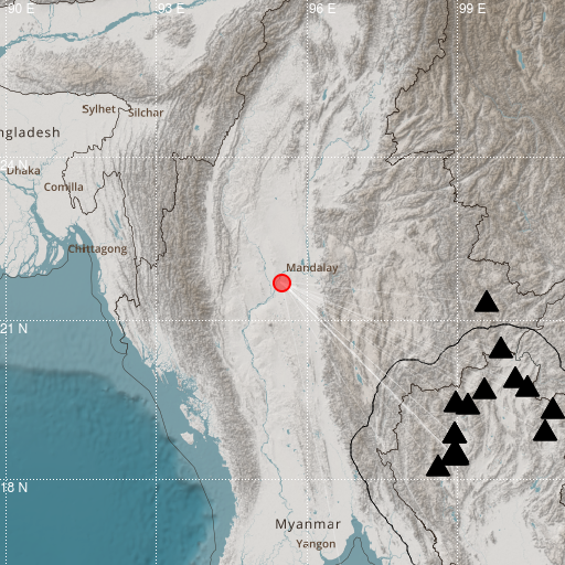 Epicenter map