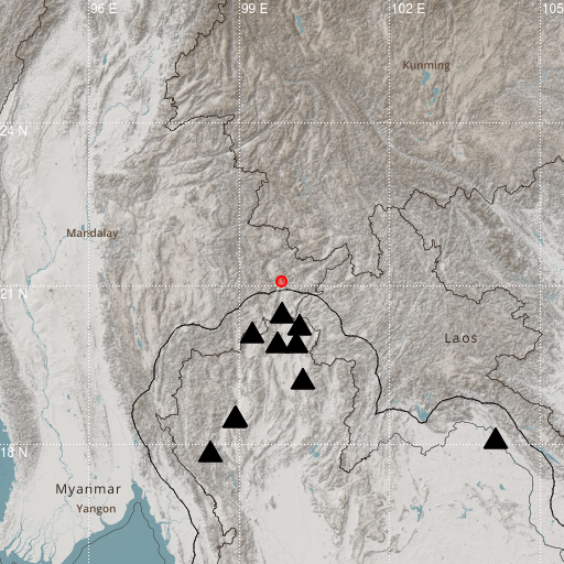 Epicenter map