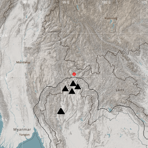 Epicenter map