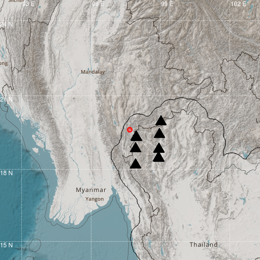 Epicenter map