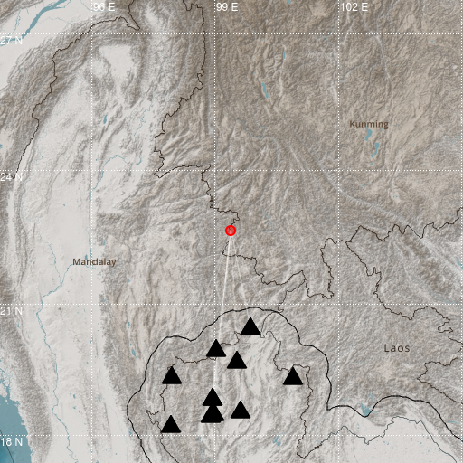 Epicenter map