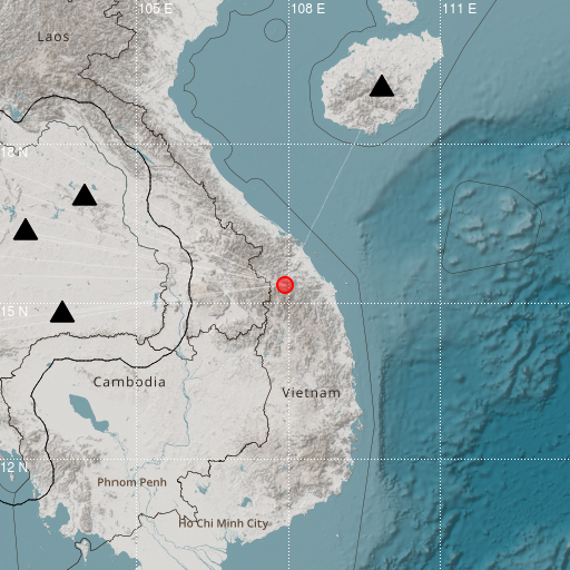 Epicenter map