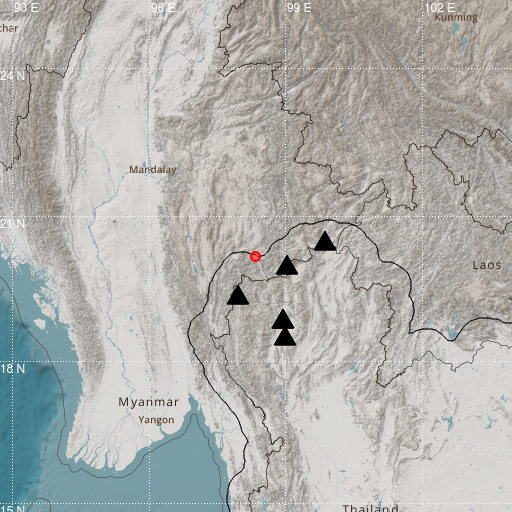 Epicenter map