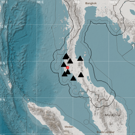 Epicenter map