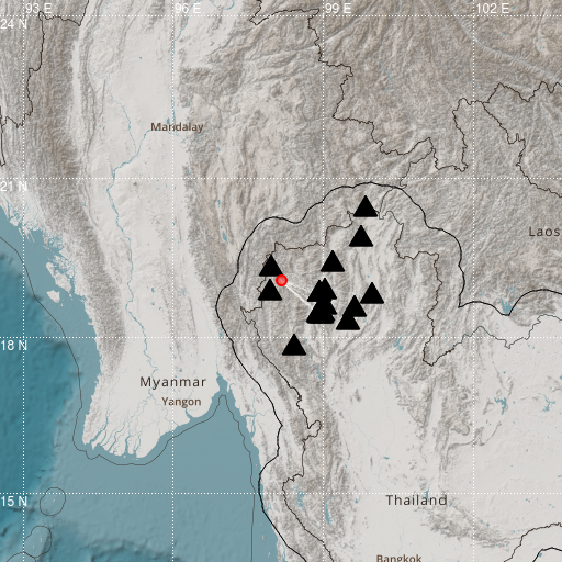 Epicenter map