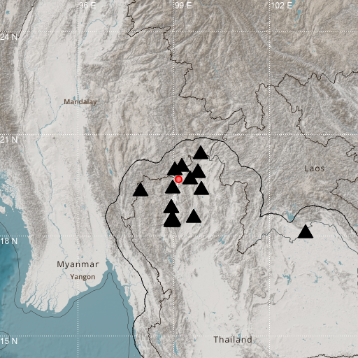 Epicenter map