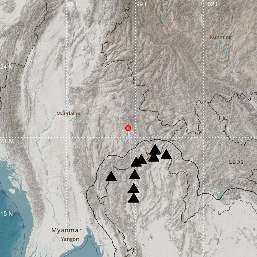 Epicenter map