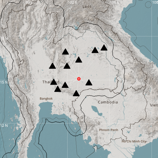 Epicenter map