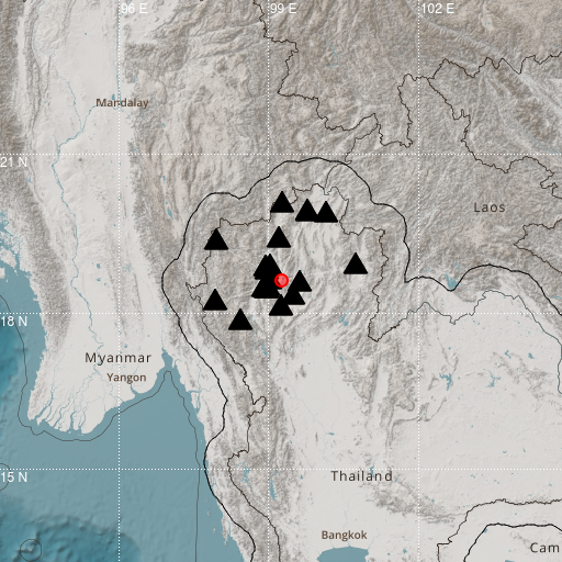 Epicenter map