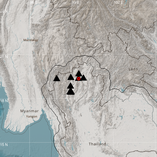 Epicenter map