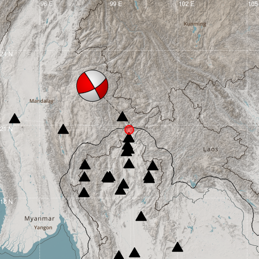 Epicenter map