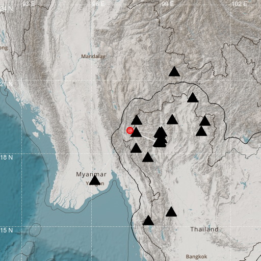 Epicenter map